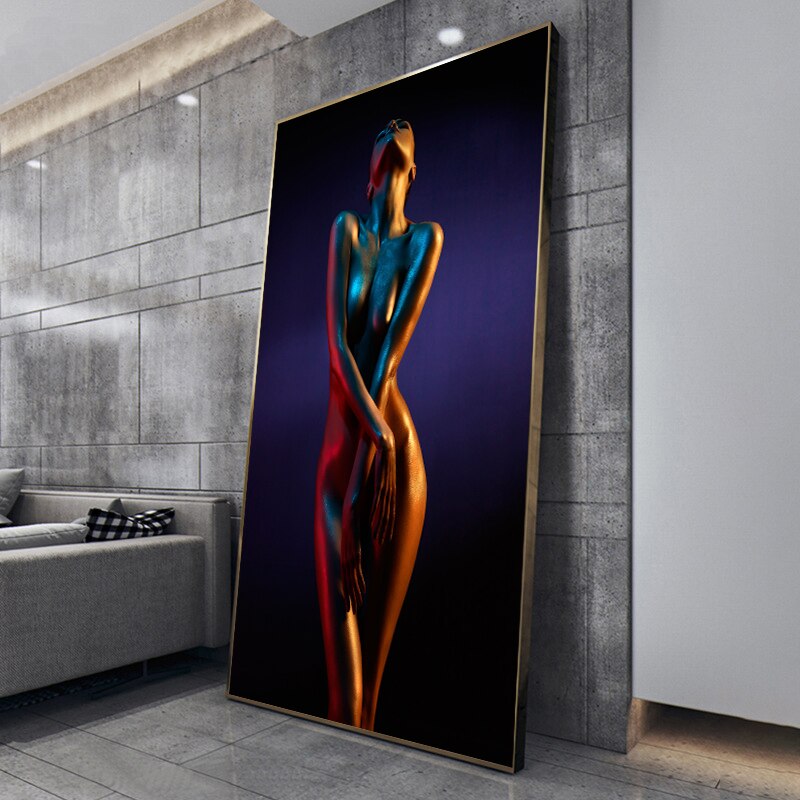 P&oacute;ster Art&iacute;stico de belleza Sexy para decoraci&oacute;n del hogar, pintura en lienzo para dormitorio, regalos, color blanco y negro desnudo