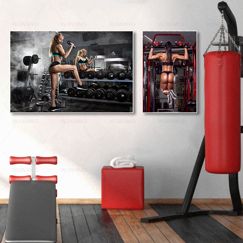 P&oacute;ster inspirador masculino musculoso, Sexy, culturismo, chica, Fitness, deportes, Mural, carteles de lona, impresiones, im&aacute;genes de pared, gimnasio, decoraci&oacute;n del hogar