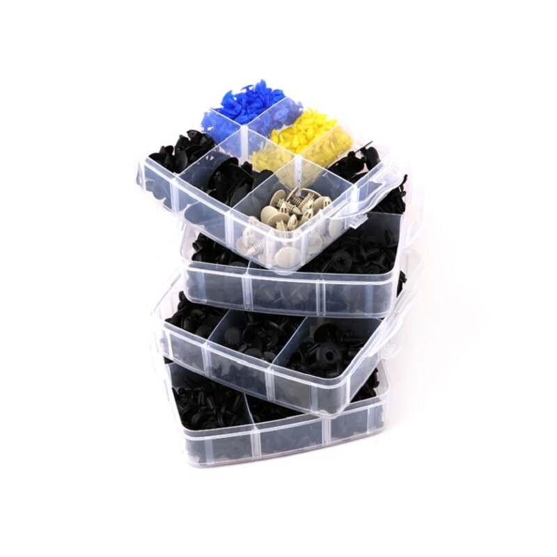Juego de Clips de sujeci&oacute;n para carrocer&iacute;a de coche, Kit de remaches de pl&aacute;stico para coche, pasador de empuje, remache, parachoques, embellecedor de puerta, retenedor de Panel