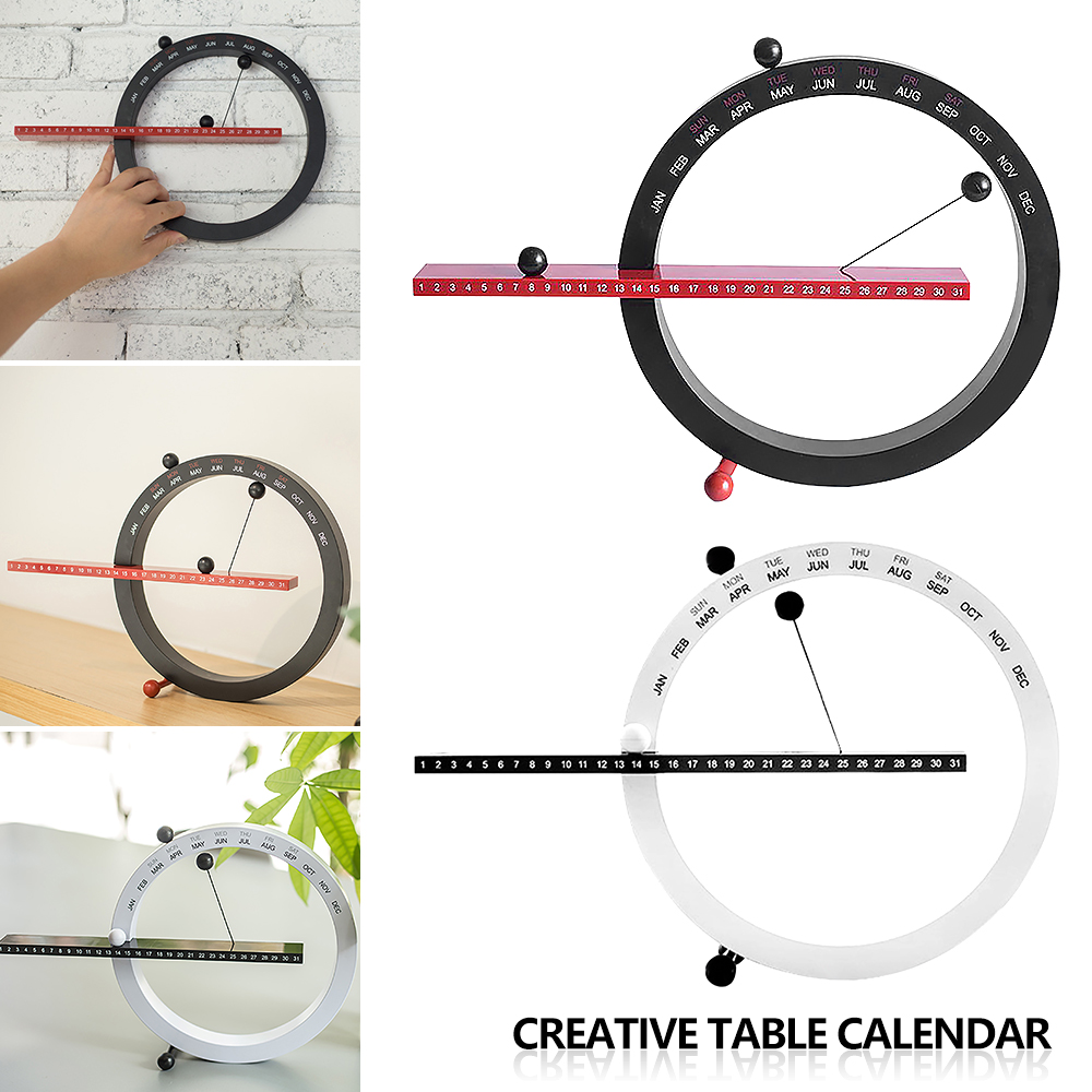 Reloj de bola magn&eacute;tico creativo, calendario de pared perpetuo, decoraci&oacute;n del hogar de estilo europeo, adornos para sala de estar y dormitorio, novedad