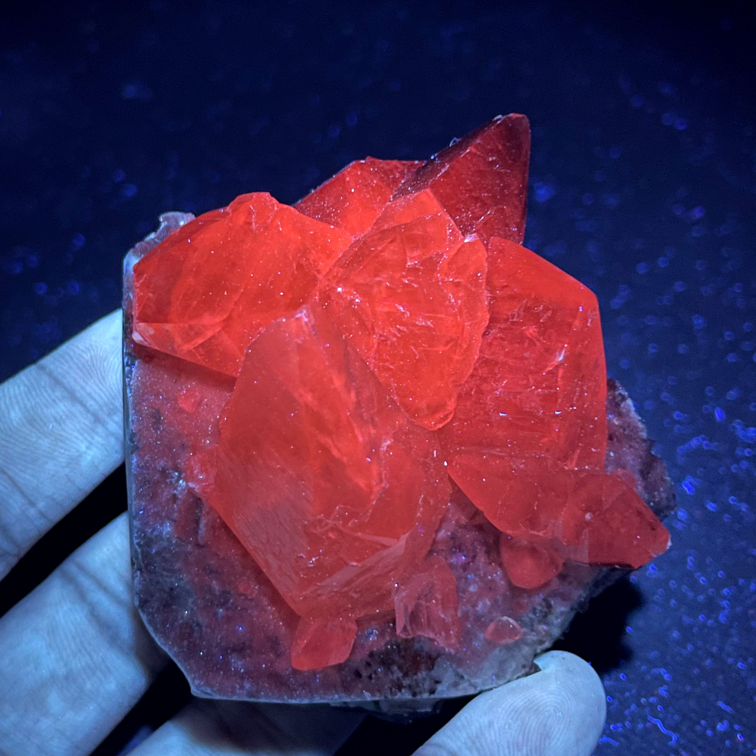 &iexcl;Nuevo! Monocristalino fluorescente 100% natural, esp&eacute;cimen mineral de calcita, piedras y cristales curativos de cuarzo