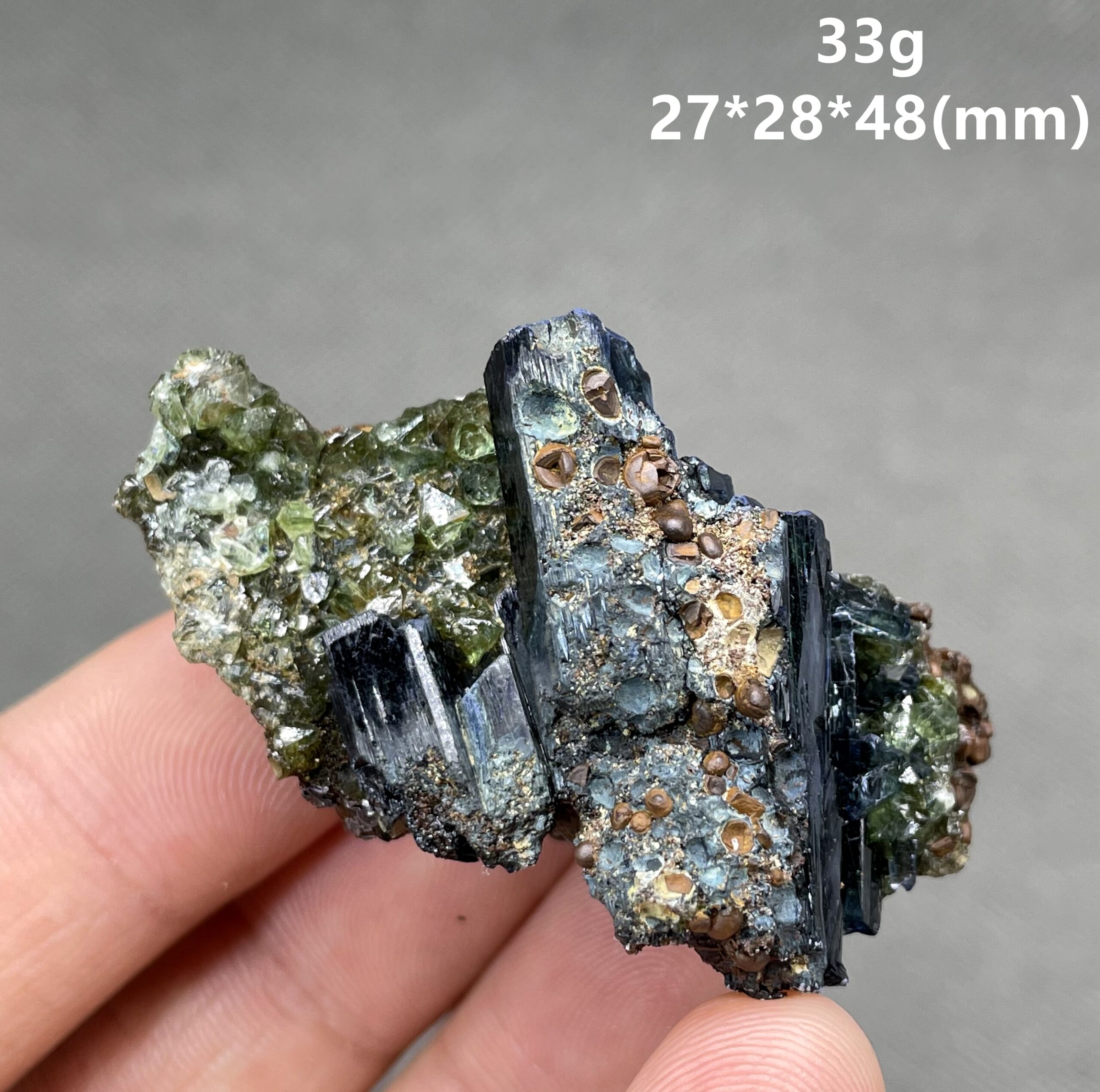 &iexcl;Raro! Ludlamita rara 100% Natural y symbiosis de vivianita, esp&eacute;cimen mineral, piedras y cristales