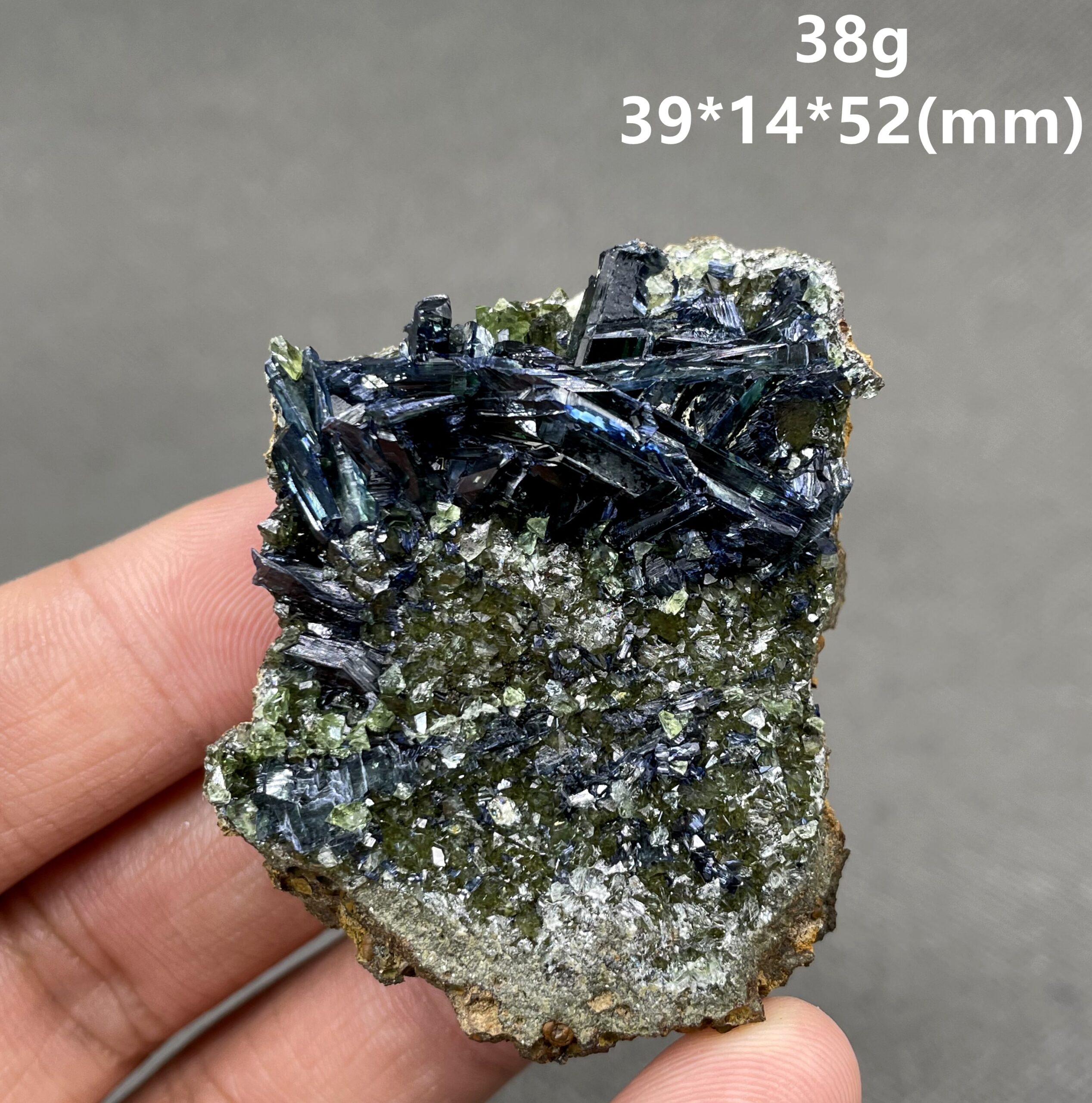 &iexcl;Raro! Ludlamita rara 100% Natural y symbiosis de vivianita, esp&eacute;cimen mineral, piedras y cristales