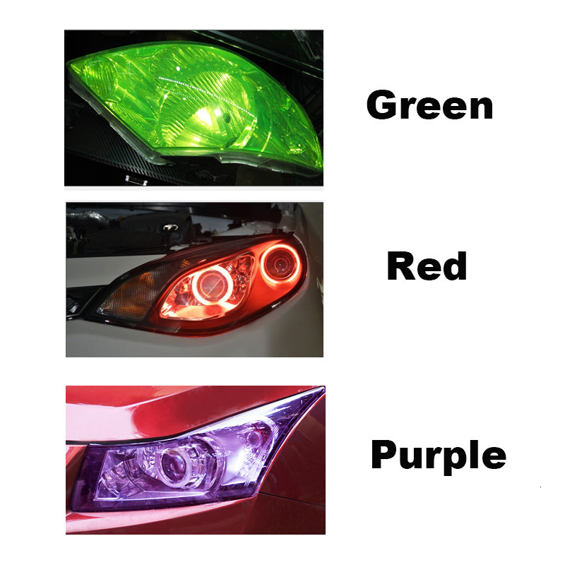 Pegatinas de pel&iacute;cula para luces de coche, 30/40x60cm, luz trasera te&ntilde;ida, l&aacute;mina adhesiva lateral, accesorios de pel&iacute;cula de luz de freno impermeables