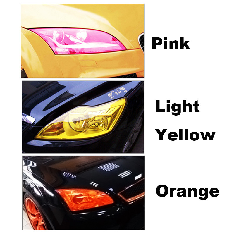 Pegatinas de pel&iacute;cula para luces de coche, 30/40x60cm, luz trasera te&ntilde;ida, l&aacute;mina adhesiva lateral, accesorios de pel&iacute;cula de luz de freno impermeables