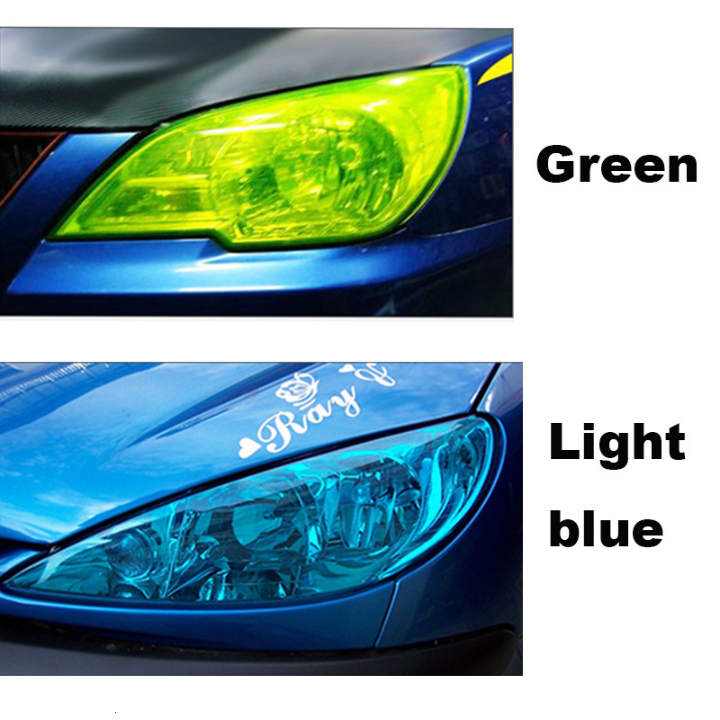 Pegatinas de pel&iacute;cula para luces de coche, 30/40x60cm, luz trasera te&ntilde;ida, l&aacute;mina adhesiva lateral, accesorios de pel&iacute;cula de luz de freno impermeables