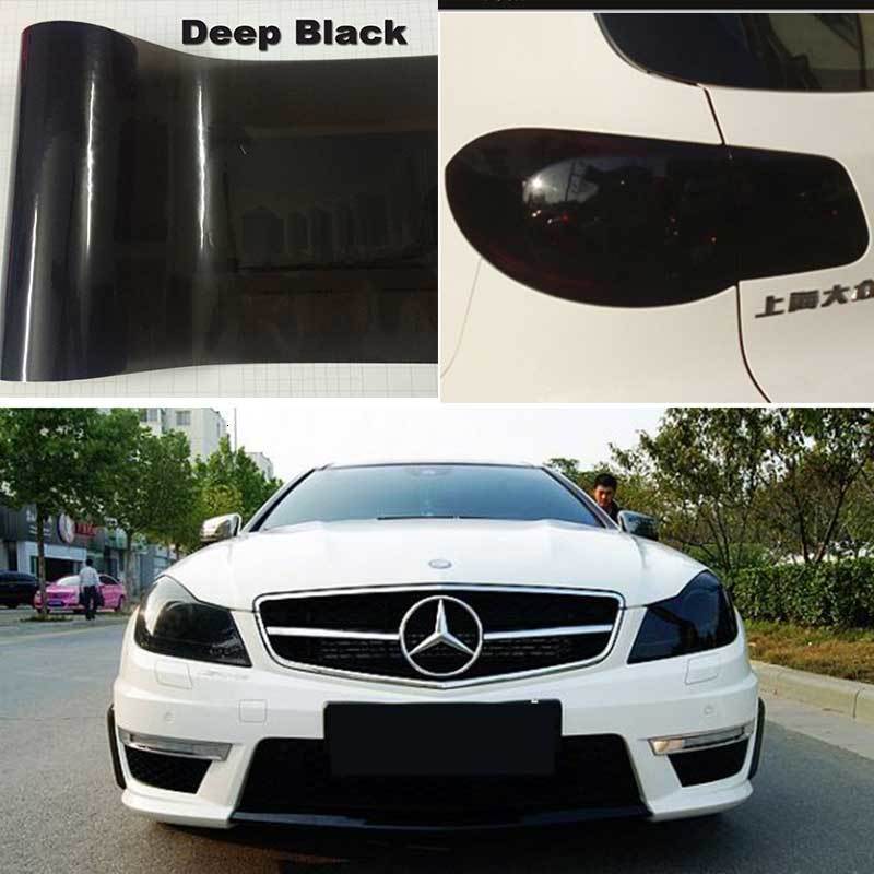 Pegatinas de pel&iacute;cula para luces de coche, 30/40x60cm, luz trasera te&ntilde;ida, l&aacute;mina adhesiva lateral, accesorios de pel&iacute;cula de luz de freno impermeables