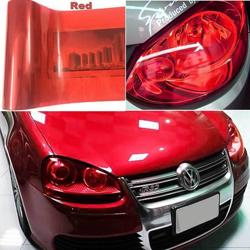 Pegatinas de pel&iacute;cula para luces de coche, 30/40x60cm, luz trasera te&ntilde;ida, l&aacute;mina adhesiva lateral, accesorios de pel&iacute;cula de luz de freno impermeables
