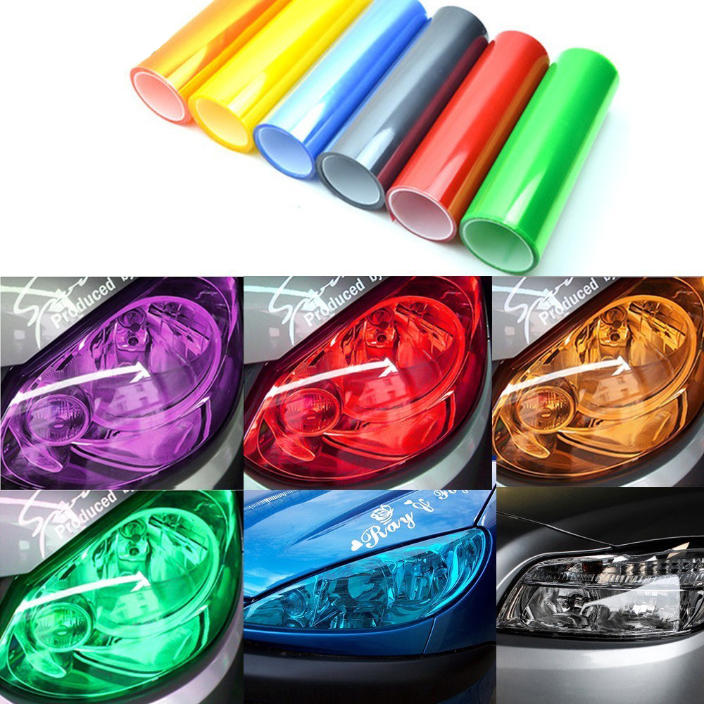 Pegatinas de pel&iacute;cula para luces de coche, 30/40x60cm, luz trasera te&ntilde;ida, l&aacute;mina adhesiva lateral, accesorios de pel&iacute;cula de luz de freno impermeables