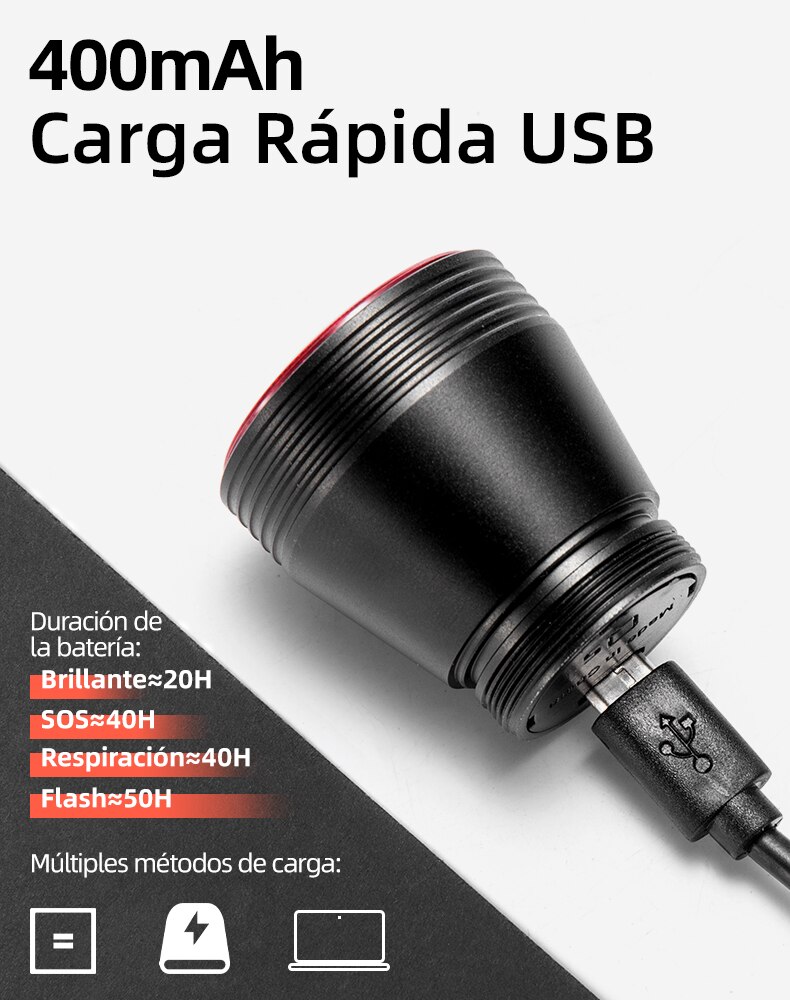 ROCKBROS bicicleta inteligente Auto freno detecci&oacute;n luz IPx6 impermeable LED carga ciclismo luz trasera bicicleta luz trasera accesorios Q5