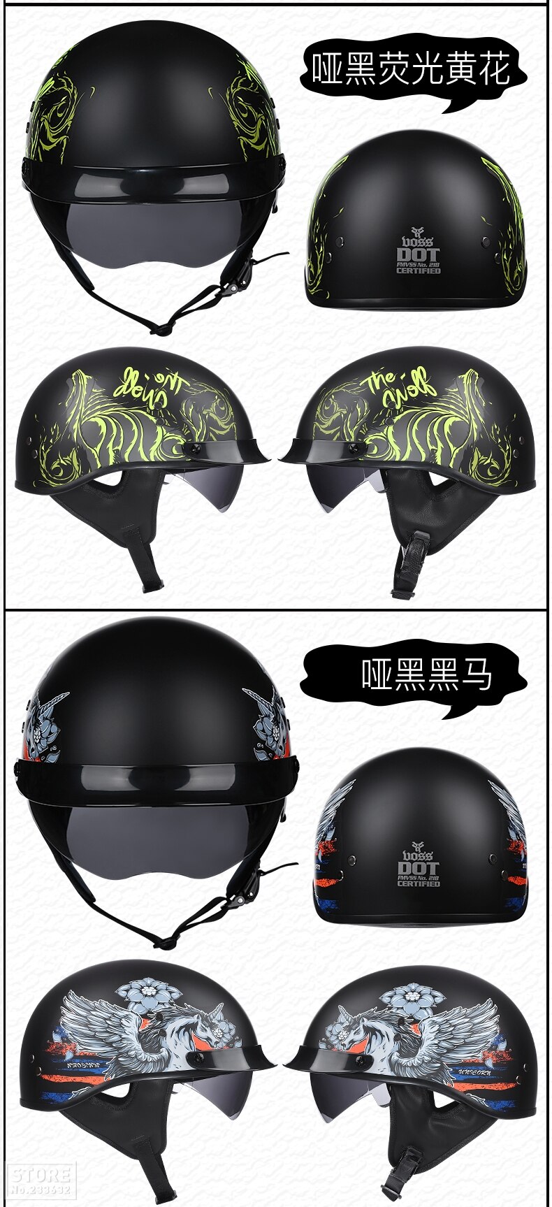 GXT-Casco de motocicleta abierto retro con certificaci&oacute;n DOT, accesorio protector para moto, protecci&oacute;n para la cabeza, motorista de scooter