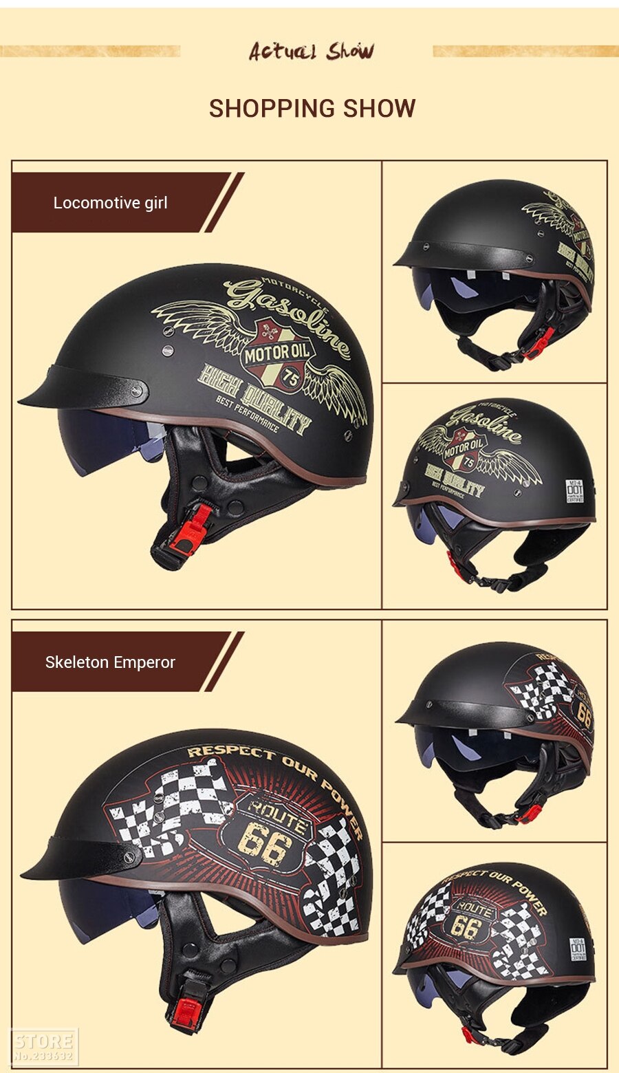 GXT-Casco de motocicleta abierto retro con certificaci&oacute;n DOT, accesorio protector para moto, protecci&oacute;n para la cabeza, motorista de scooter