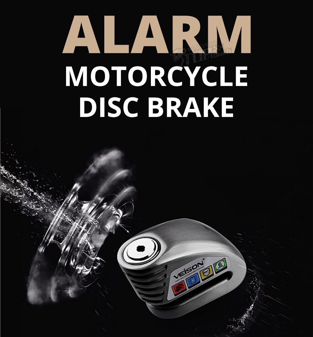 VEISON-candado de bloqueo de disco Para motocicleta, candado de Alarma impermeable Para bicicleta, Alarma Para Moto
