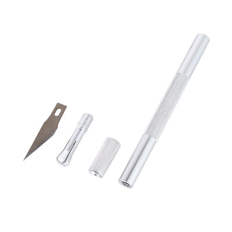 Juego de Herramientas de cuchillo de bistur&iacute; de Metal antideslizante, cortador, grabado, artesan&iacute;a, cuchillas + 40 piezas, PCB, herramientas de mano de reparaci&oacute;n DIY