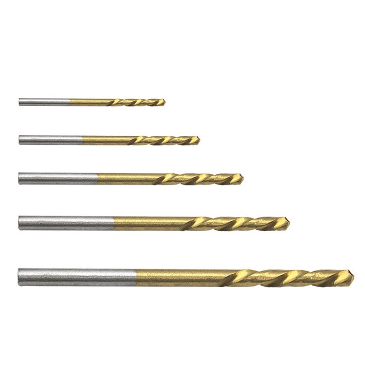 Juego de brocas de acero de alta velocidad HSS con revestimiento de titanio, herramienta M35, taladro de torsi&oacute;n manual, escariador de joyer&iacute;a, 1 Juego