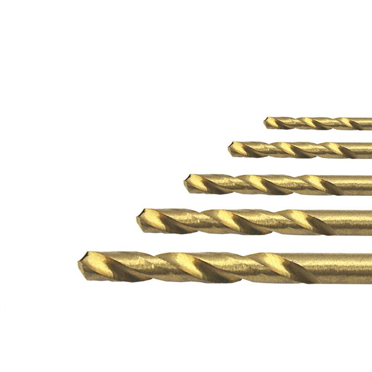 Juego de brocas de acero de alta velocidad HSS con revestimiento de titanio, herramienta M35, taladro de torsi&oacute;n manual, escariador de joyer&iacute;a, 1 Juego