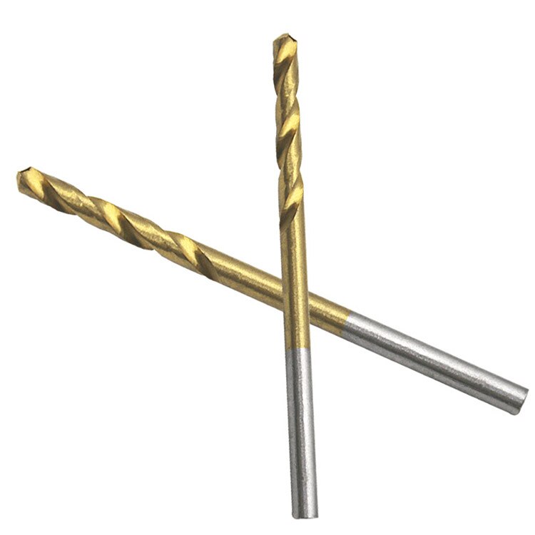 Juego de brocas de acero de alta velocidad HSS con revestimiento de titanio, herramienta M35, taladro de torsi&oacute;n manual, escariador de joyer&iacute;a, 1 Juego