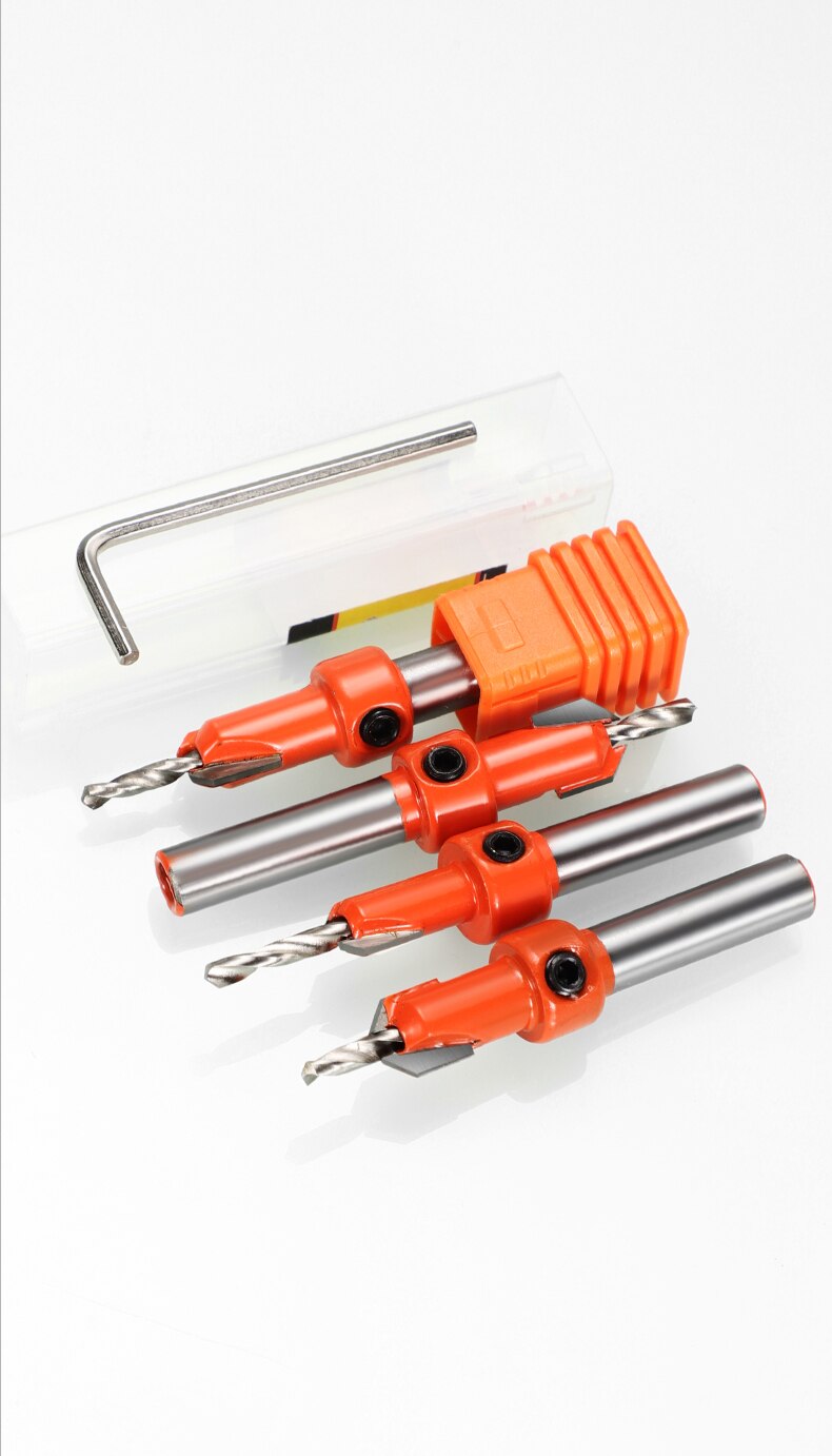 Newshark-herramienta para carpinter&iacute;a, v&aacute;stago HSS de 8mm, Broca de avellanado, Disimulador de tornillos, fresadora de madera, novedad de 2022