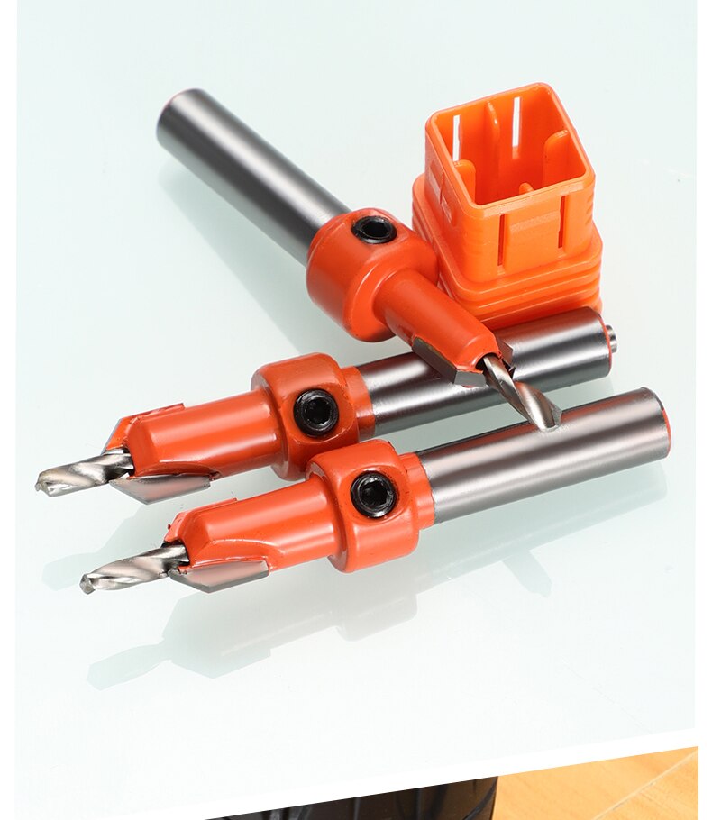 Newshark-herramienta para carpinter&iacute;a, v&aacute;stago HSS de 8mm, Broca de avellanado, Disimulador de tornillos, fresadora de madera, novedad de 2022
