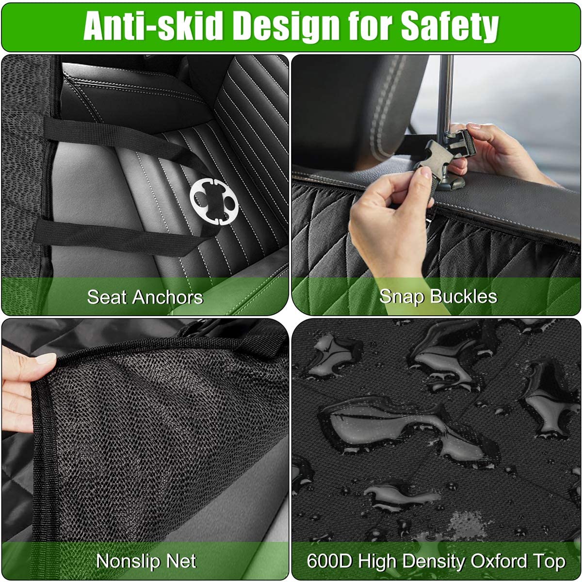 Funda impermeable para asiento de coche de perro, hamaca para mascotas, accesorios para coche, alfombrillas para maletero, Protector trasero para coche de perro