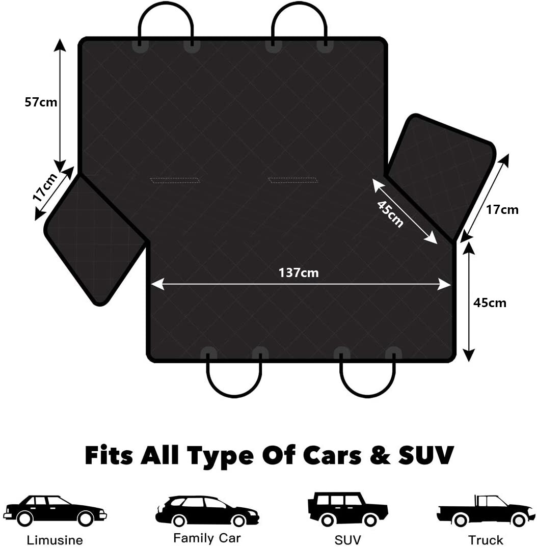 Funda impermeable para asiento de coche de perro, hamaca para mascotas, accesorios para coche, alfombrillas para maletero, Protector trasero para coche de perro
