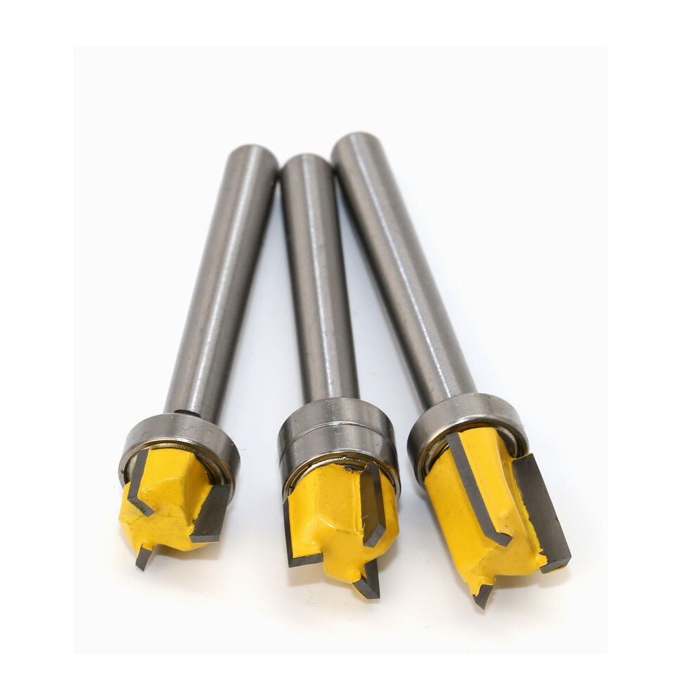 Broca de 6mm, broca con bolillero para-Router, recortadora de extremo recto, corte al ras perfecto, Cuchilla de espiga para carpinter&iacute;a, 1 ud.