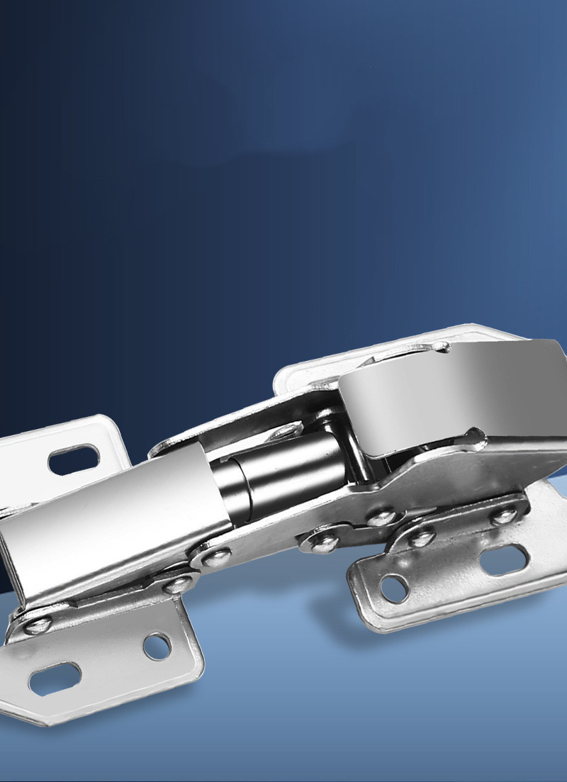 Bisagra hidr&aacute;ulica para puerta de armario, cierre suave, en forma de puente, sin agujero de perforaci&oacute;n, 90 grados