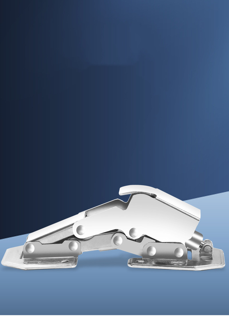 Bisagra hidr&aacute;ulica para puerta de armario, cierre suave, en forma de puente, sin agujero de perforaci&oacute;n, 90 grados