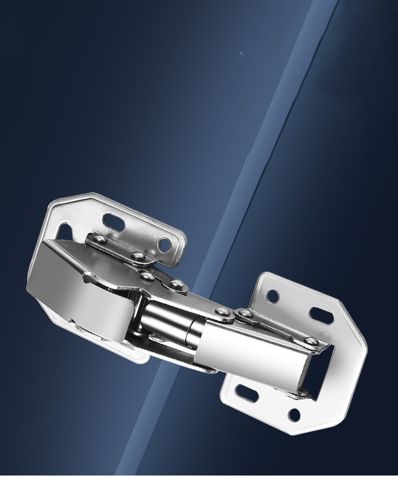 Bisagra hidr&aacute;ulica para puerta de armario, cierre suave, en forma de puente, sin agujero de perforaci&oacute;n, 90 grados