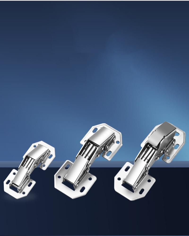 Bisagra hidr&aacute;ulica para puerta de armario, cierre suave, en forma de puente, sin agujero de perforaci&oacute;n, 90 grados