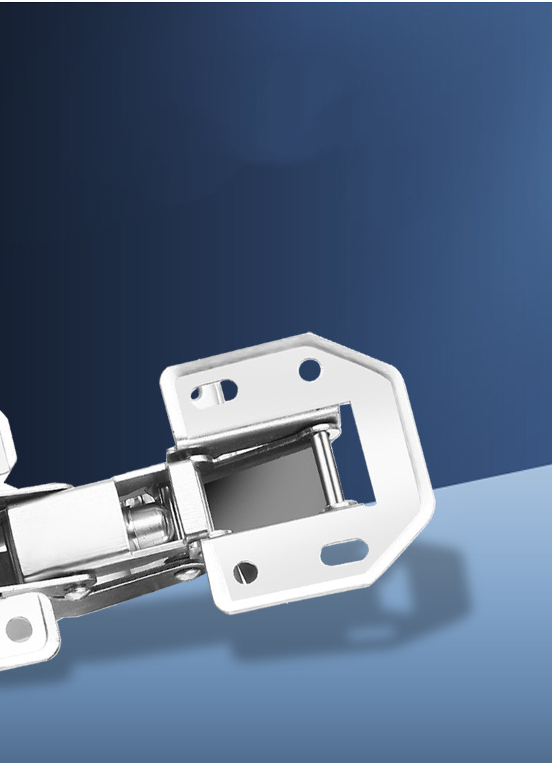 Bisagra hidr&aacute;ulica para puerta de armario, cierre suave, en forma de puente, sin agujero de perforaci&oacute;n, 90 grados