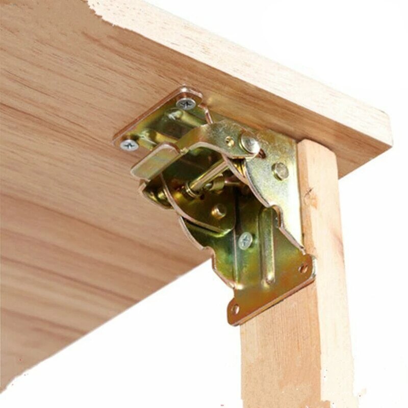 Marco de soporte plegable de hierro, bisagra autoblocante, accesorios de pata de mesa y fuelle, herramienta de Hardware para patas plegables, 1 pieza