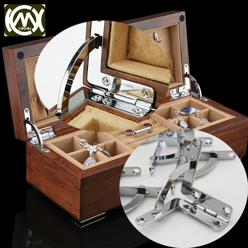 Bisagras de joyero de aleaci&oacute;n de Zinc, hardware de caja de madera de alto grado, bisagra de caja de cigarros/recolecci&oacute;n, env&iacute;o F w-093, 41mm x 44mm, 2 uds.