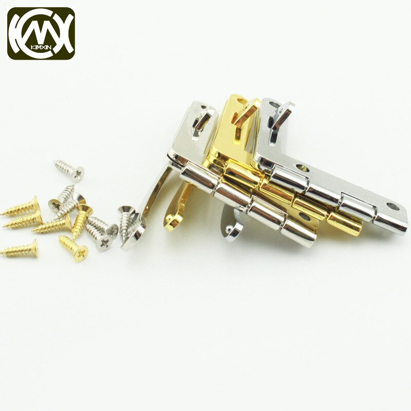 Bisagras de joyero de aleaci&oacute;n de Zinc, hardware de caja de madera de alto grado, bisagra de caja de cigarros/recolecci&oacute;n, env&iacute;o F w-093, 41mm x 44mm, 2 uds.