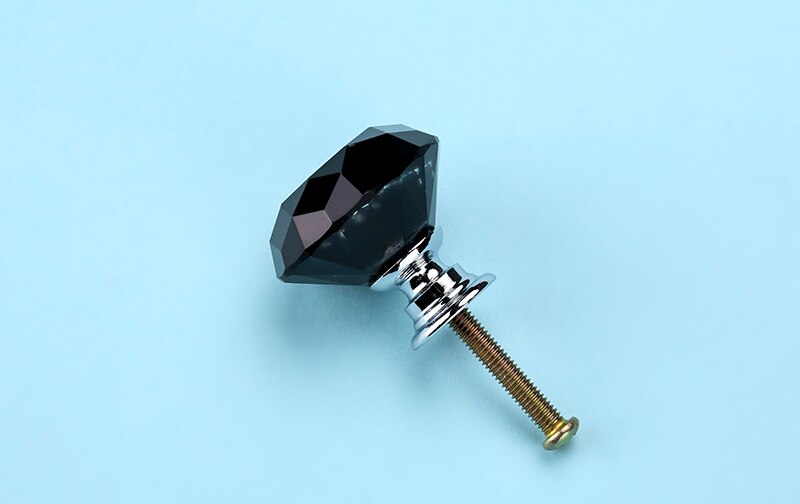 NAIERDI-pomos de cristal con forma de diamante para armario, tirador de caj&oacute;n, puerta de armario de cocina, Hardware