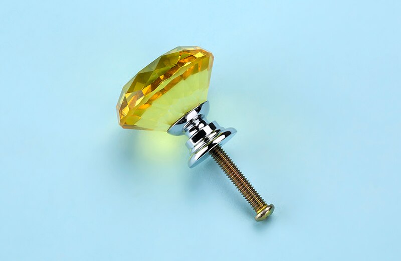 NAIERDI-pomos de cristal con forma de diamante para armario, tirador de caj&oacute;n, puerta de armario de cocina, Hardware