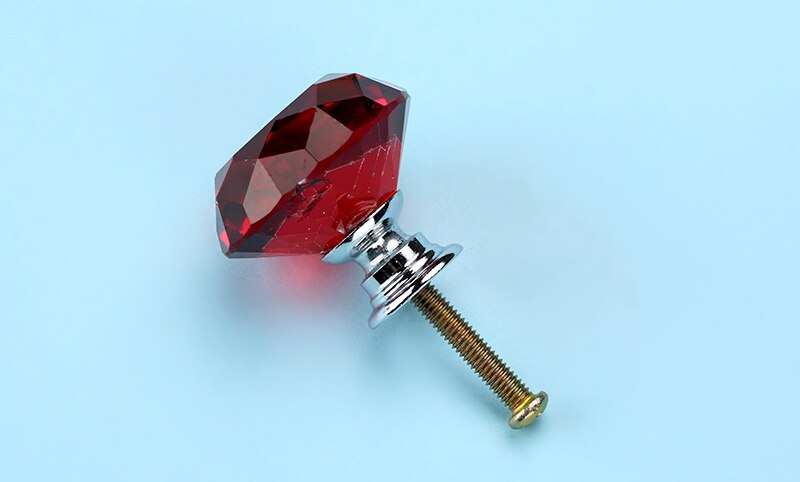 NAIERDI-pomos de cristal con forma de diamante para armario, tirador de caj&oacute;n, puerta de armario de cocina, Hardware
