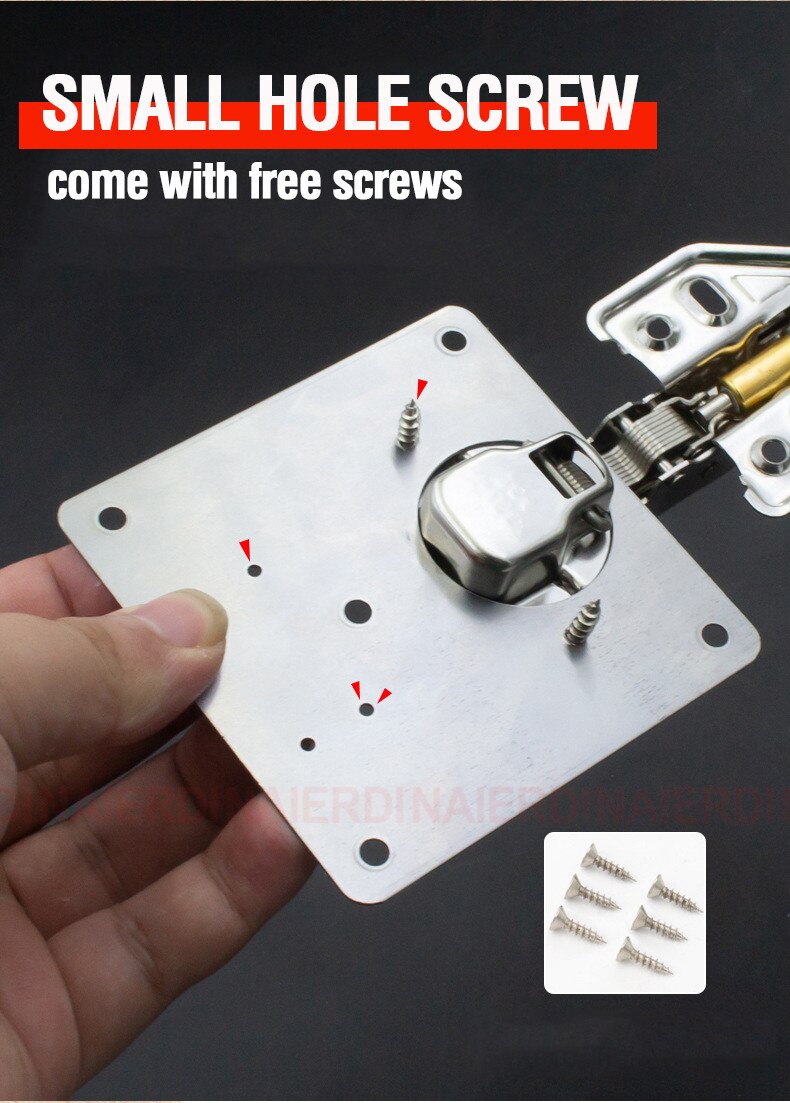 NAIERDI-Placa de reparaci&oacute;n de bisagra de puerta de armario, de acero inoxidable, para caj&oacute;n, ventana, puerta, Panel de conexi&oacute;n, Hardware de placa de reparaci&oacute;n