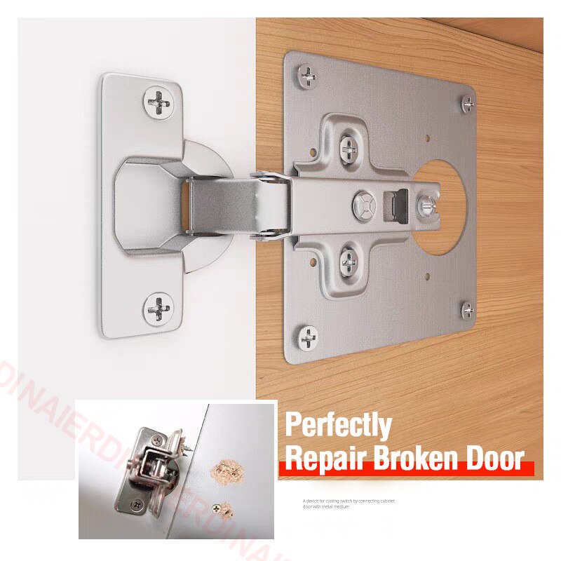 NAIERDI-Placa de reparaci&oacute;n de bisagra de puerta de armario, de acero inoxidable, para caj&oacute;n, ventana, puerta, Panel de conexi&oacute;n, Hardware de placa de reparaci&oacute;n