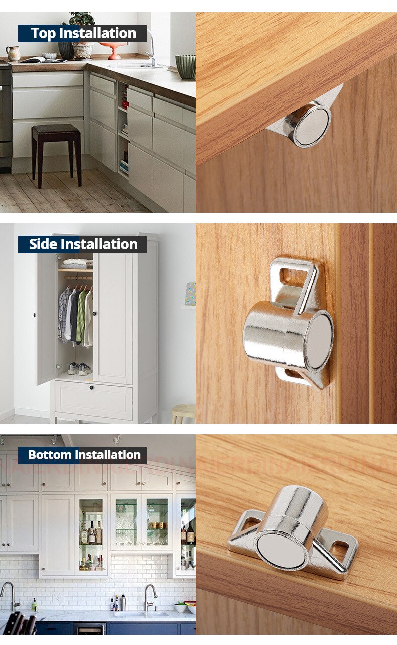 NAIERDI-pestillo magn&eacute;tico para puerta de armario, tope magn&eacute;tico para puerta de muebles, potente im&aacute;n de neodimio