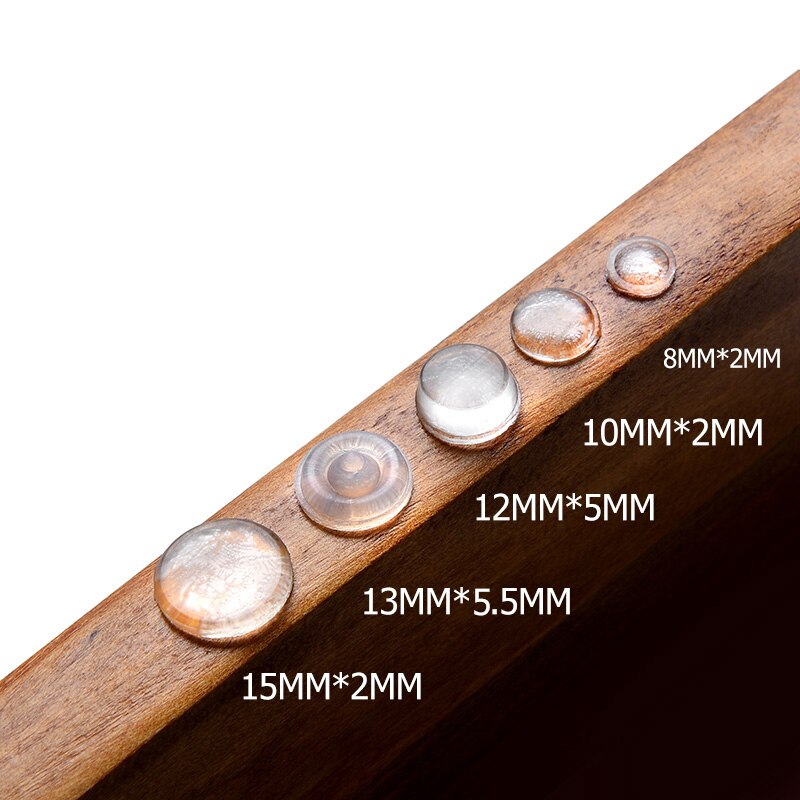 NAIERDI-Almohadillas de goma de silicona, amortiguador adhesivo anti choques para muebles, armario, cajones y puertas, de 40 a 80 piezas