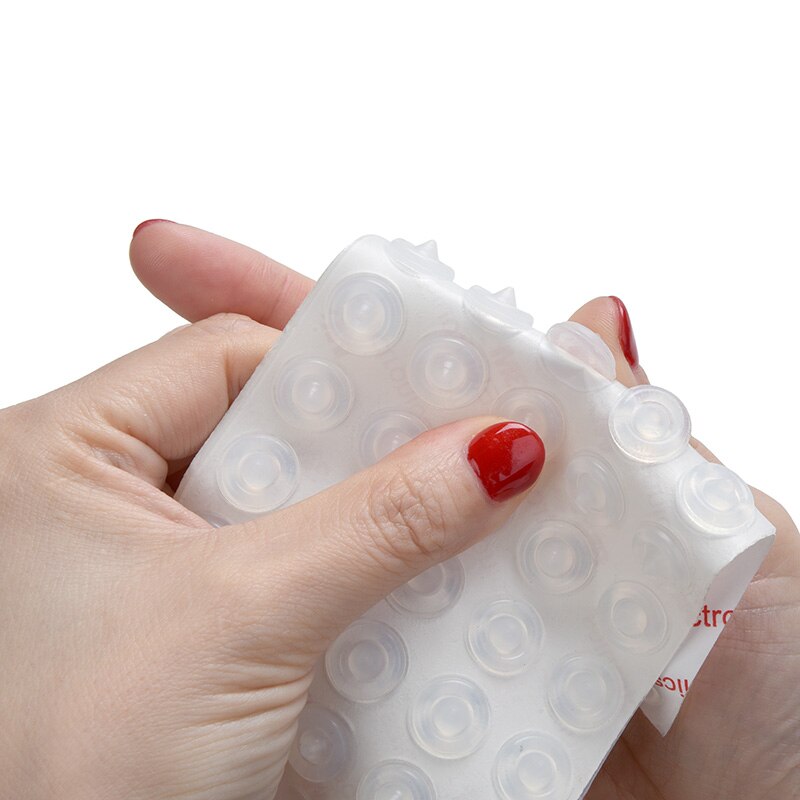 NAIERDI-Almohadillas de goma de silicona, amortiguador adhesivo anti choques para muebles, armario, cajones y puertas, de 40 a 80 piezas