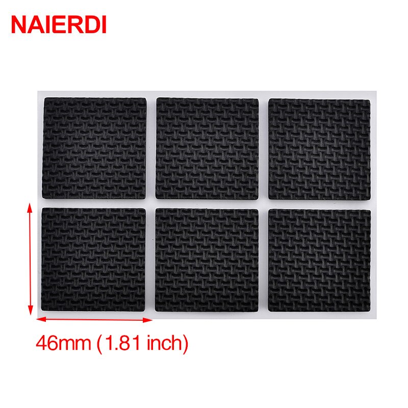 NAIERDI-alfombrilla autoadhesiva para muebles, almohadillas de fieltro antideslizantes, amortiguador para silla, Protector de mesa, Hardware, 1-24 Uds.