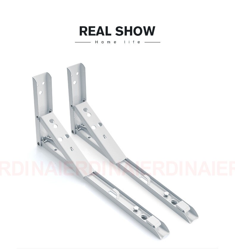 NAIERDI-Soporte de estante triangular plegable de acero, soporte de estante ajustable montado en la pared, banco, mesa, 2 uds.