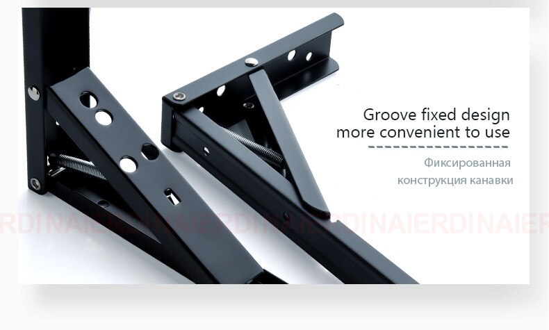 NAIERDI-Soporte de estante triangular plegable de acero, soporte de estante ajustable montado en la pared, banco, mesa, 2 uds.