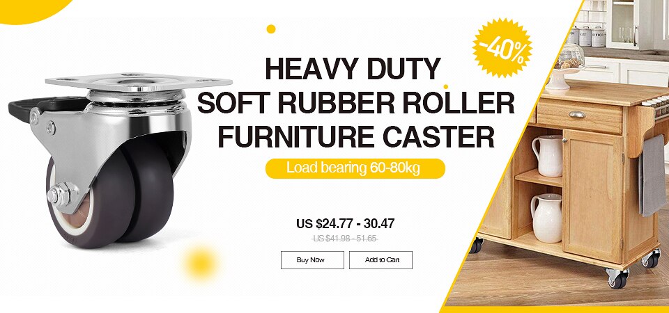 NAIERDI-Rueda silenciosa giratoria universal de 3 pulgadas para silla, ruedecillas de goma de repuesto para asiento de oficina o muebles, blandas y seguras, soportan hasta 60 kg, 5 unidades