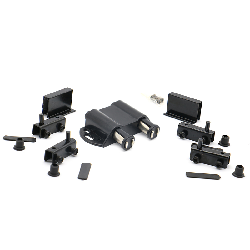 NAIERDI-Tope de puerta magn&eacute;tico, soportes de captura de armario, abrazaderas de vidrio, cierre de puerta para muebles de armario de cocina, color negro