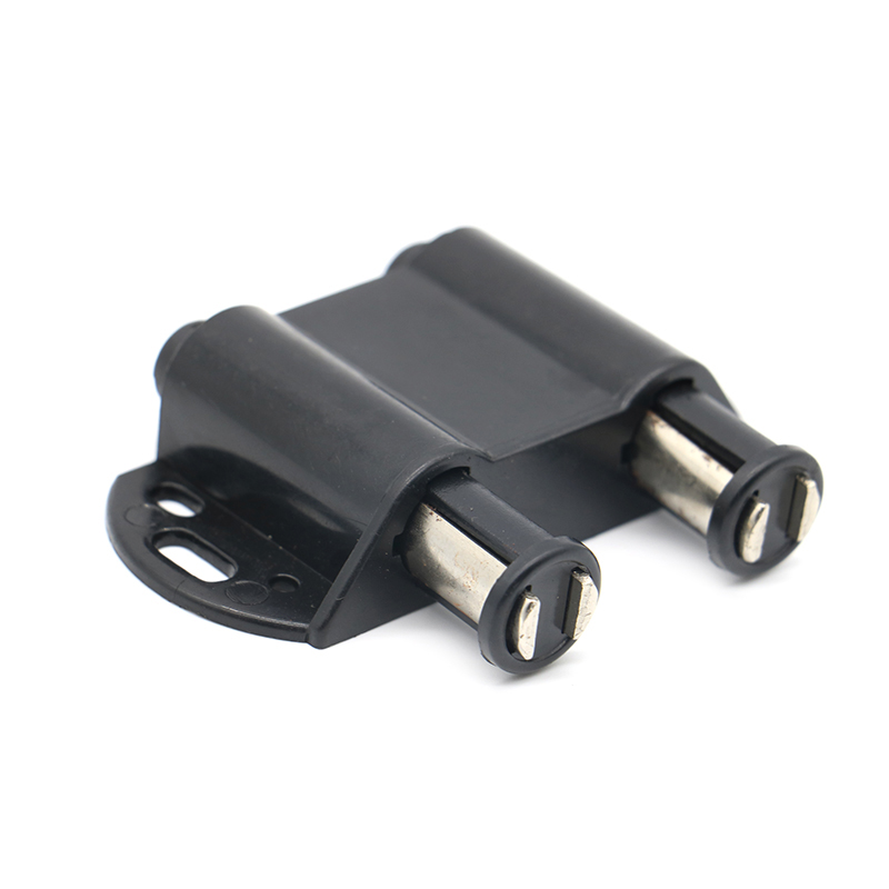 NAIERDI-Tope de puerta magn&eacute;tico, soportes de captura de armario, abrazaderas de vidrio, cierre de puerta para muebles de armario de cocina, color negro