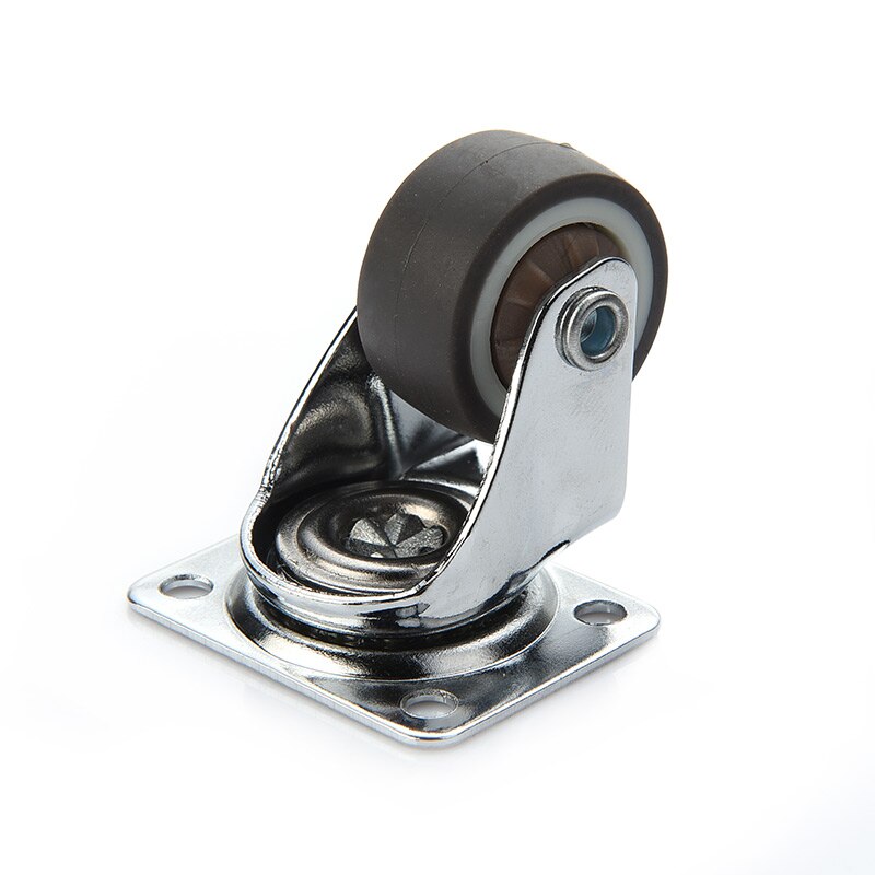 NAIERDI-ruedas giratorias de goma suave TPR, ruedas de rodillo de alta resistencia, con freno, para muebles, plataforma, 4 Uds.