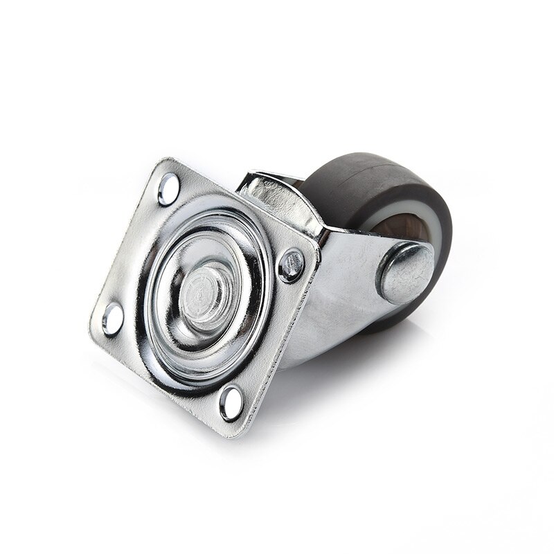 NAIERDI-ruedas giratorias de goma suave TPR, ruedas de rodillo de alta resistencia, con freno, para muebles, plataforma, 4 Uds.